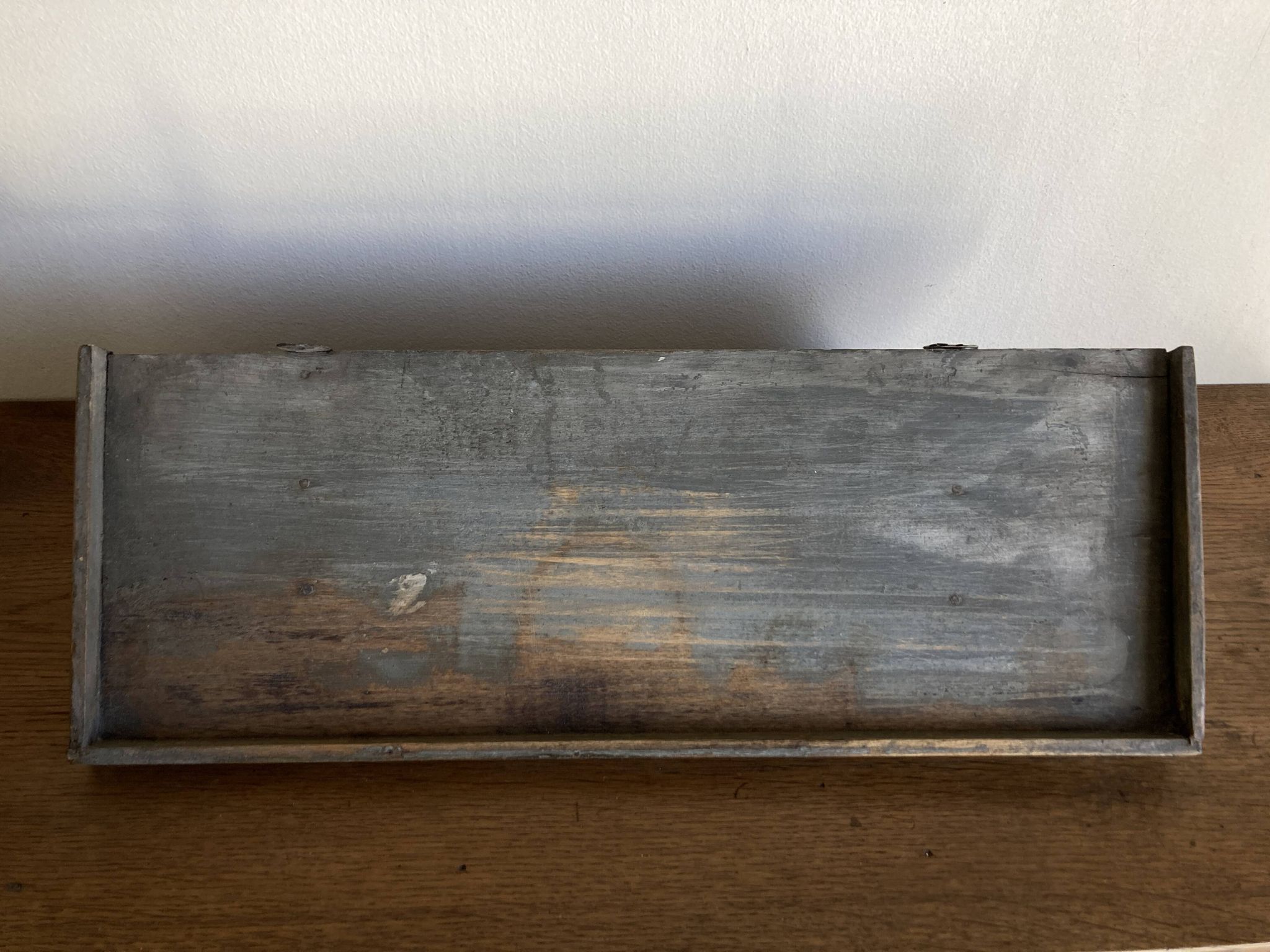 Hudson Farmhouse Folk Art Country Shelf Original Gray Patina