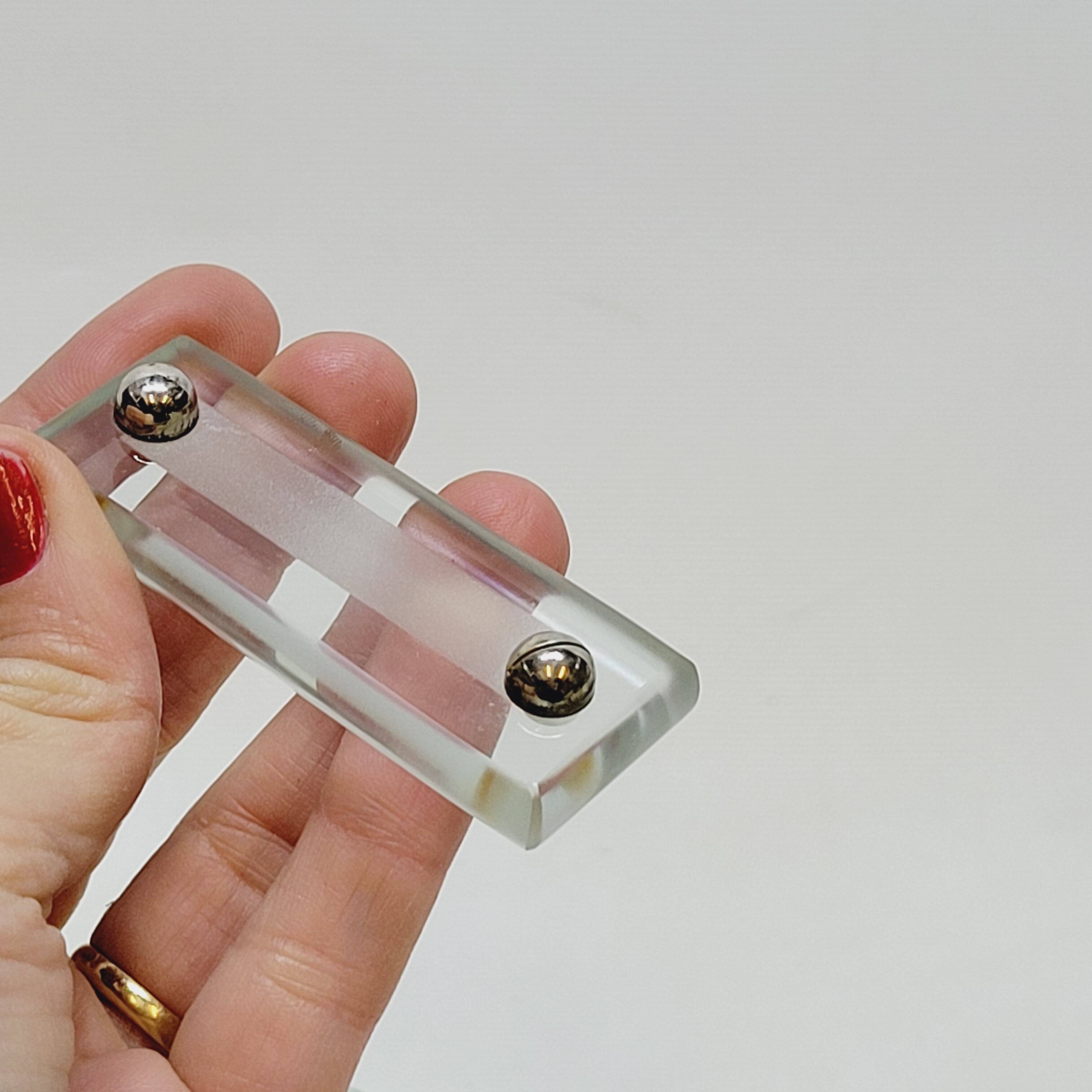 6 Porte Cartes Support Cartes Nom Emplacement A Table Verre Et Métal Argenté