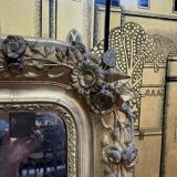 Napoleon III style mirror in gilded wood