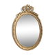 Old oval mirror with a pediment