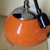 Orange and chrome space age pendant lamp