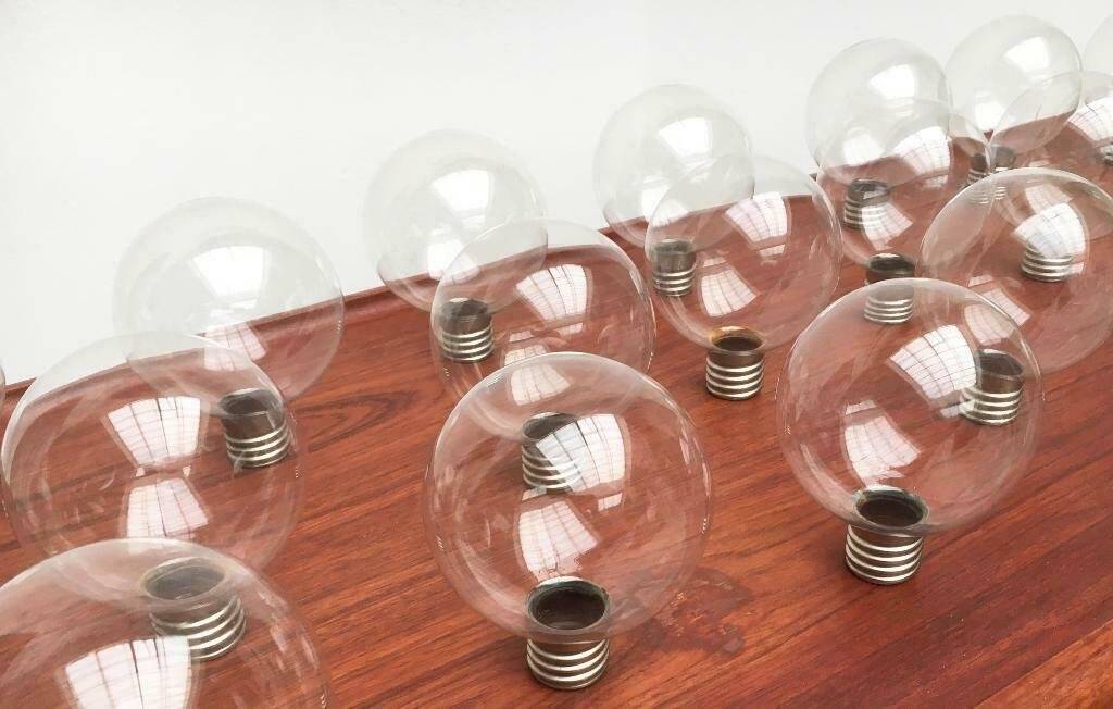 Vintage German Space Age replacement or spare glass piece for lamp by Motoko Ishii for Staff, 1970s.