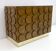 Brutalist Italian Chestnut Wood and Brass Bar Cabinet, 1970s