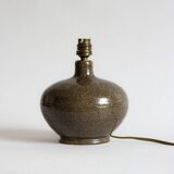 Mouse grey stoneware lamp base, 1960s