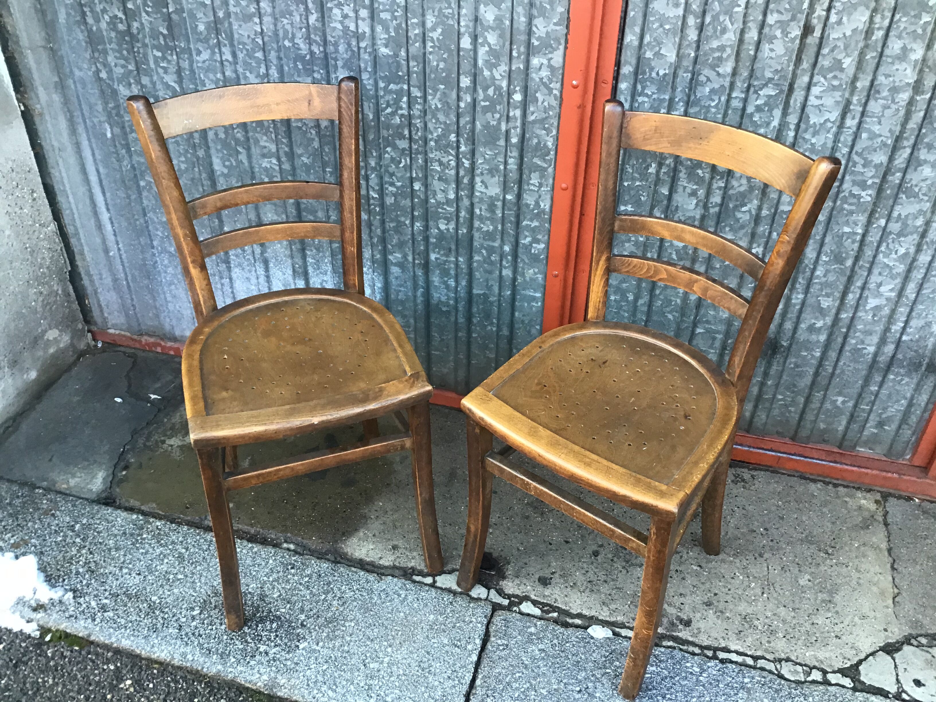 2 vintage bistro chairs