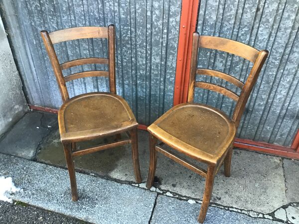 Set de 2 chaises bistrot vintage