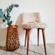 Wooden cream mouldy chair peddling spindle