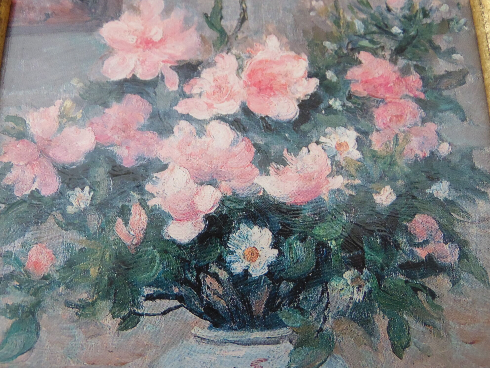 Oil on wood bouquet of flowers signed Dyf