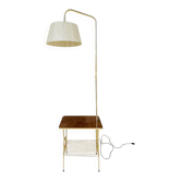 Lampadaire vintage articulé avec tablette et porte revues 1960s