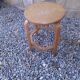 Vintage curved wooden stool
