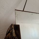 Old Art Deco mirror metal pompoms 45x75cm