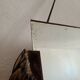 Ancien miroir Art déco métal pompons 45x75cm