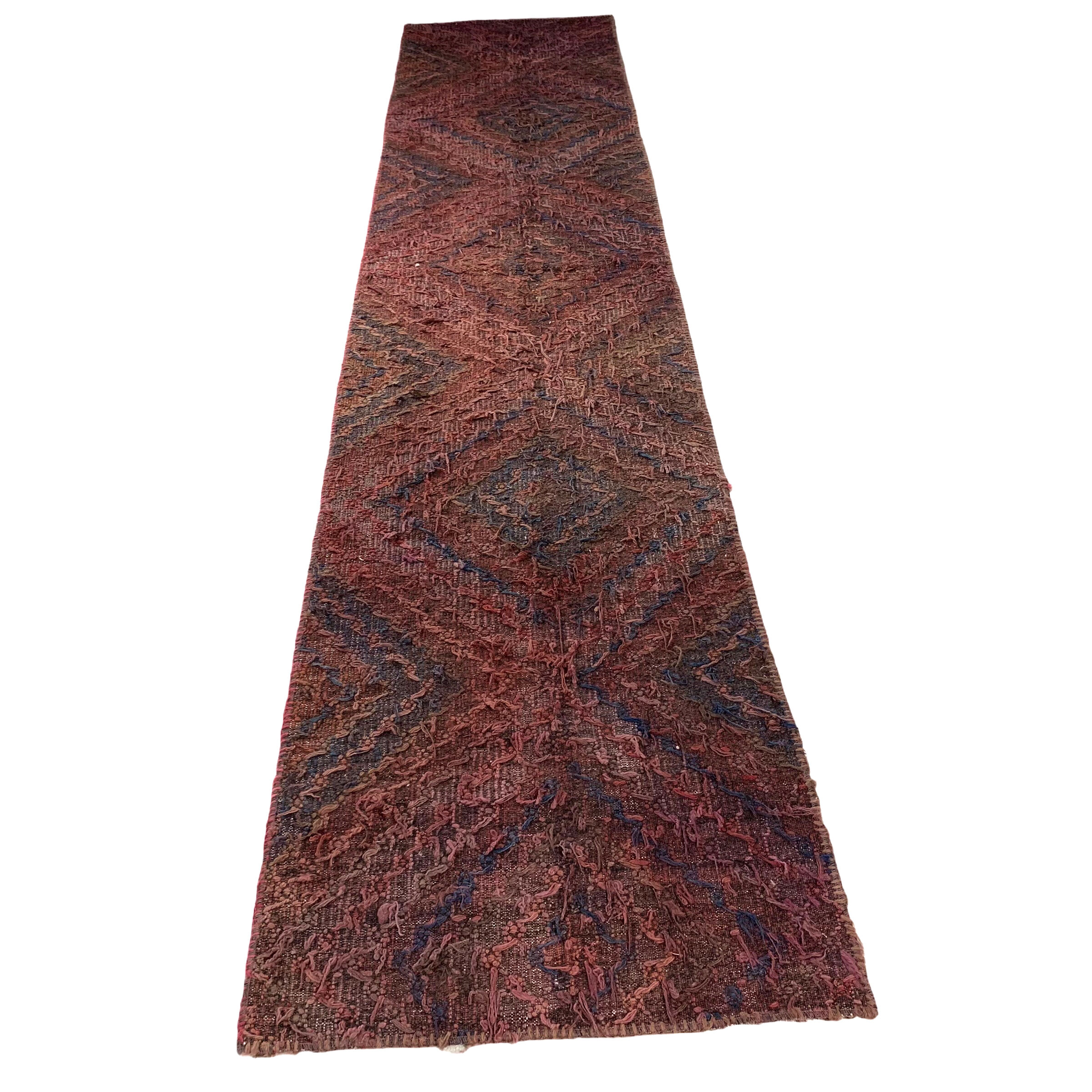 Traditional turkish kilim rug runner shabby vintage wool country home kilim runner 289 x 60cm