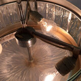 Danish drum shaped pressed glass