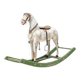 Antique wooden rocking horse, vintage toy with original patina.
