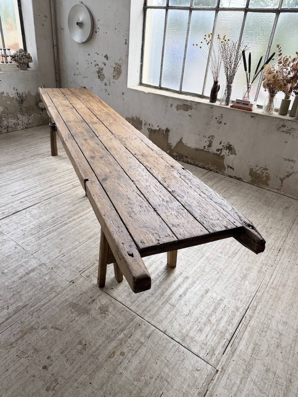 Brutalist popular art table XXL 3.5m/4m pine and oak