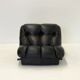 Black leather Nuvolone modular lounge sofa Rino Maturi for Mimo Padova