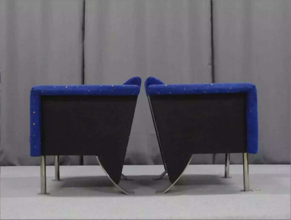 Pair of velvet armchairs, 1970