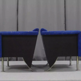 Pair of velvet armchairs, 1970