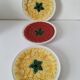 Trio assiettes barbotine fruits