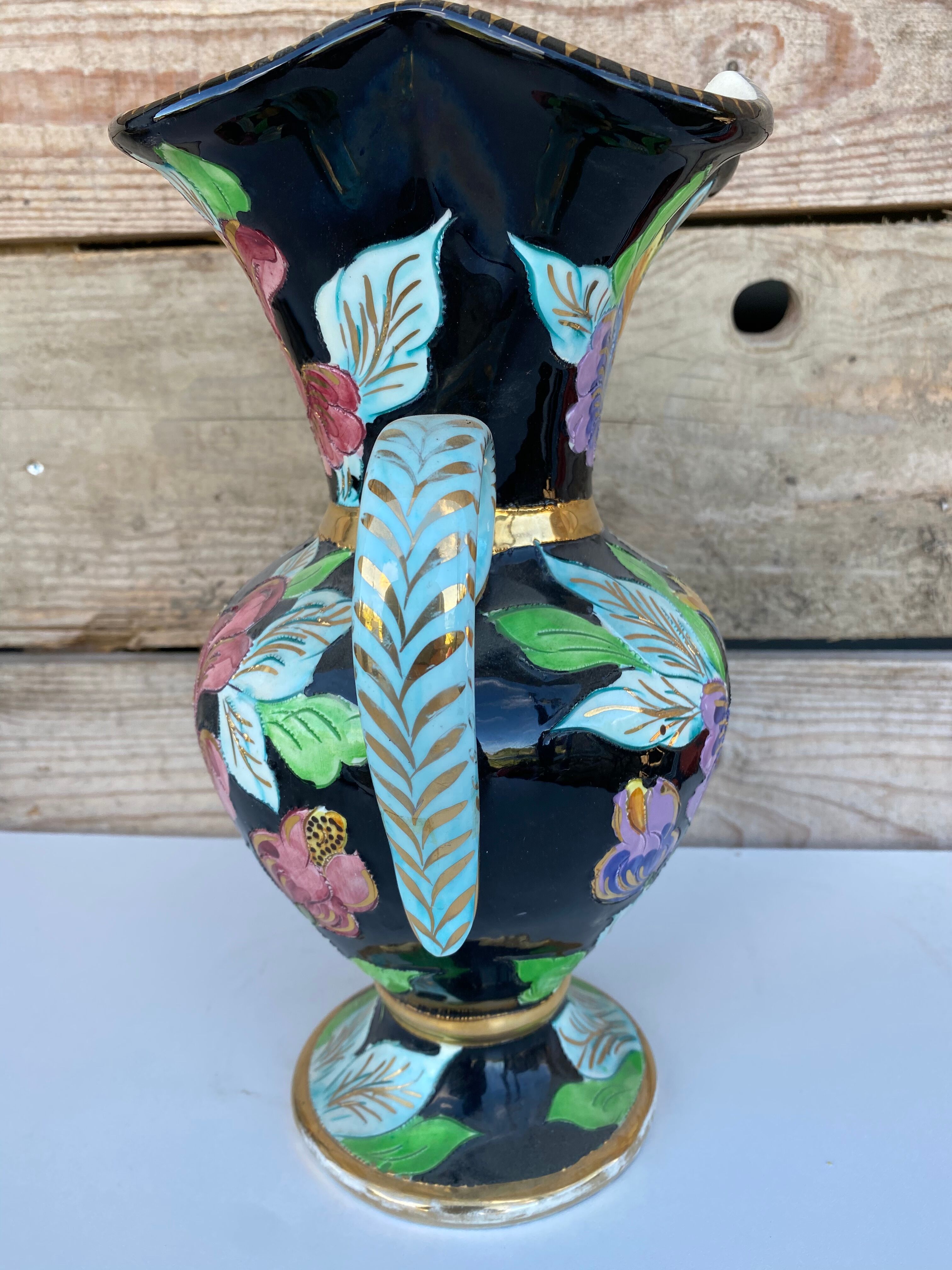 Large vintage ceramic vase 1960 Vallauris