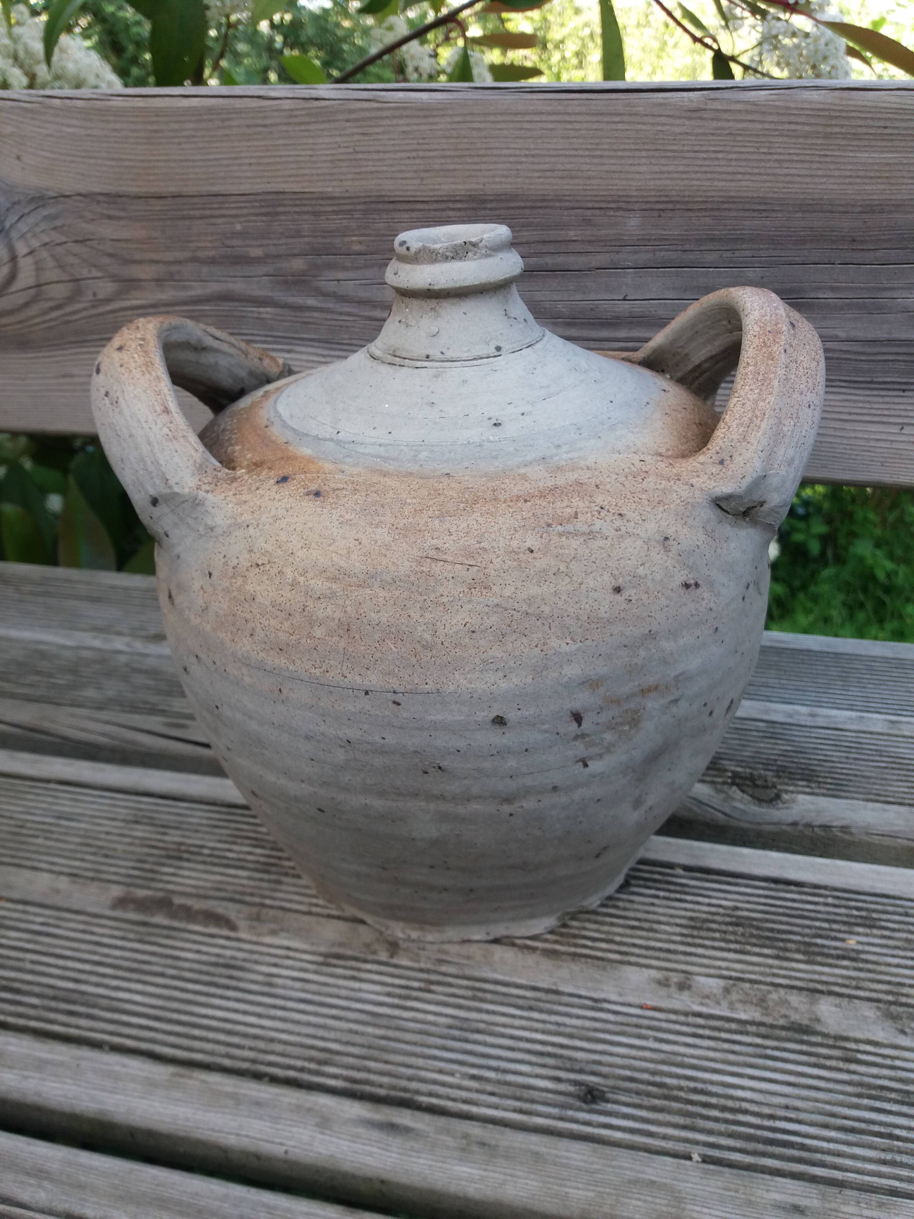 Jarre pot vinaigrier en terre cuite