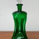 Vintage Kluk Kluk Bottle in Danish Green Glass from Holmegaard, 1970s
