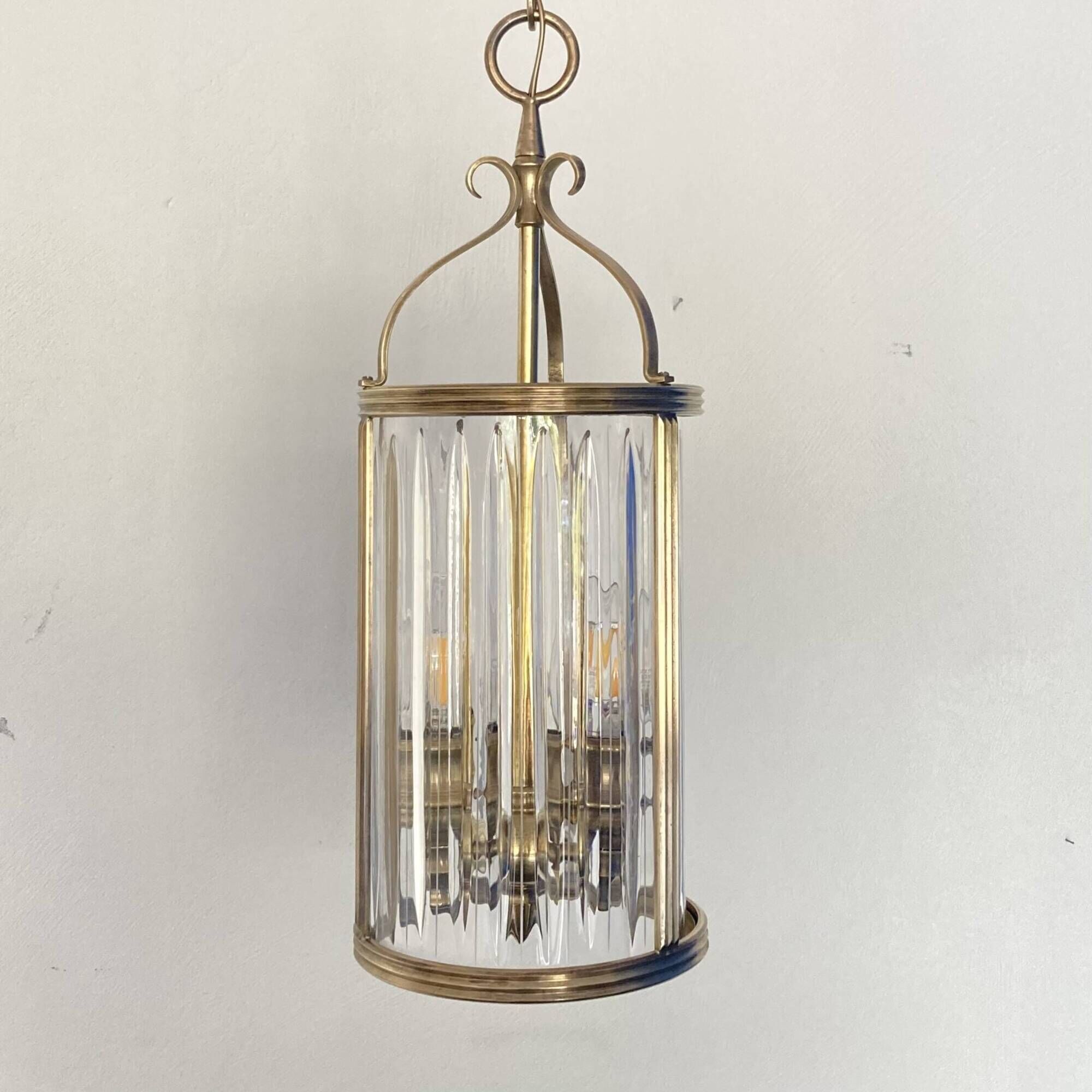 Old vintage brass and crystal lantern decoration chandelier lighting LAMP-7125