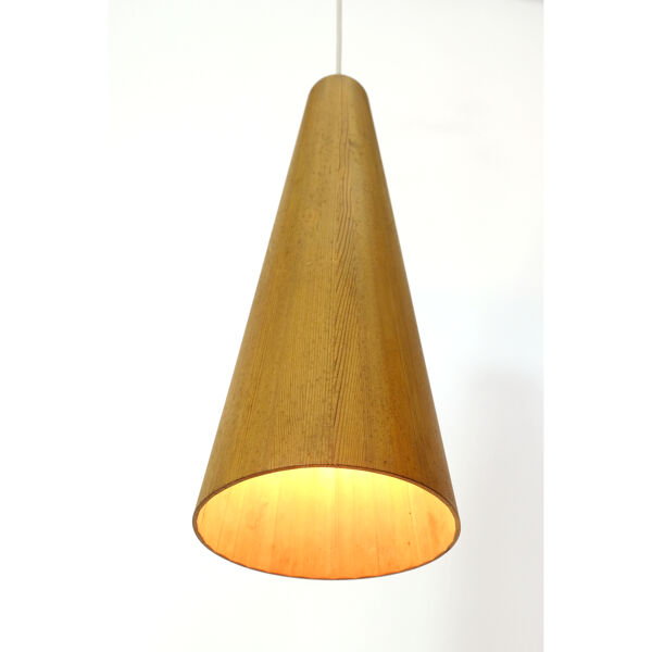 Suspension conique en pin, Jorgen Wolf, 1960