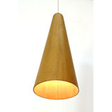 Jorgen Wolf, pine conical hanging lamp, 1960