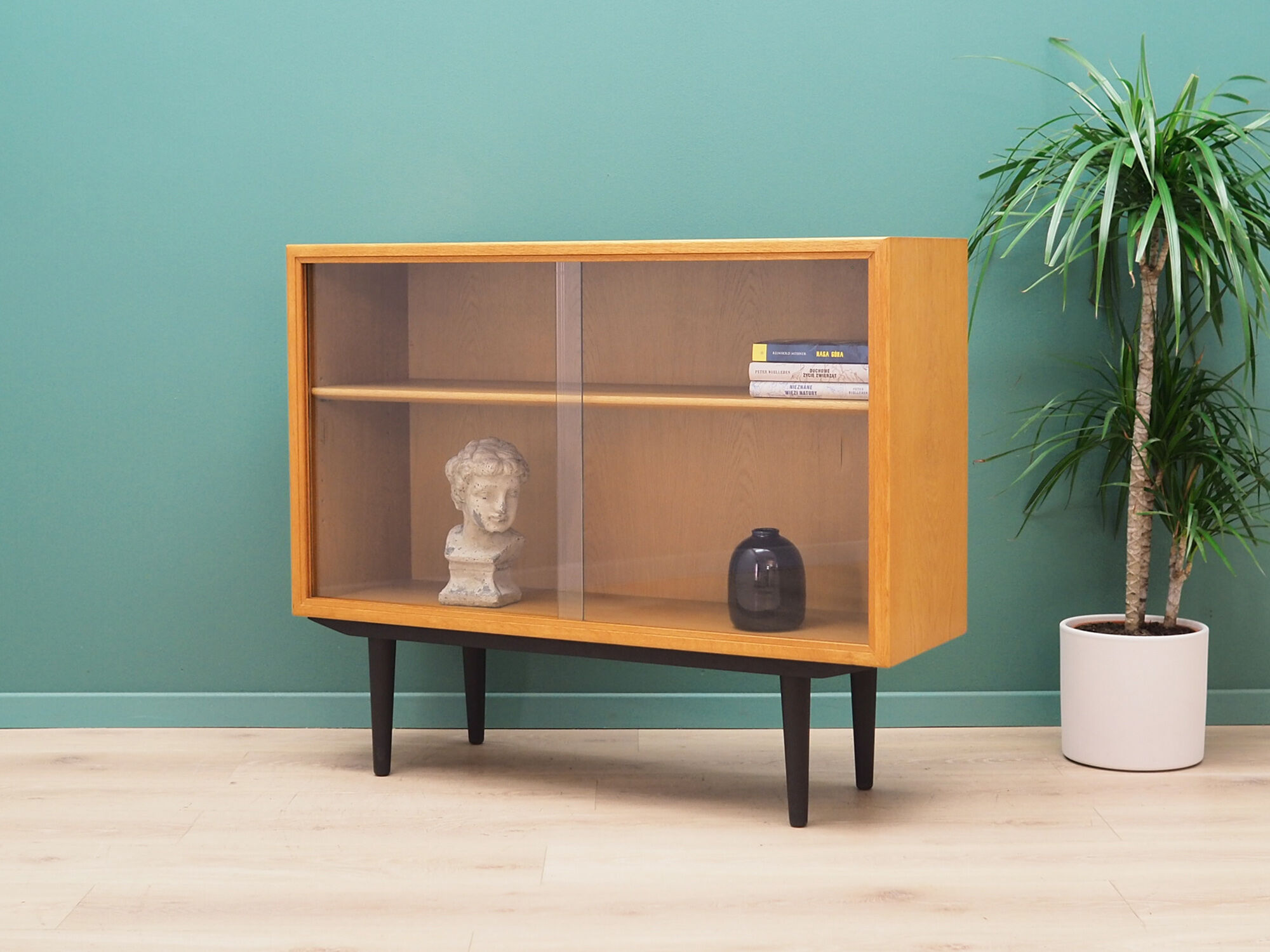 Bookcase oak, Danish design, 60's, producer: Søborg, designer: Mogensen