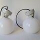 Duo of opaline and porcelain sconces