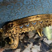 Asie XIXeme :  coupe cloisonnée sur talon en bronze doré