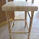 Lot of 3 Maison Louis Drucker light Manila rattan bistro high chairs.