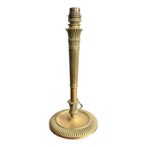 Ancien Lampe Poser Colonne Flambeau Balustre Laiton Ciselé Style Louis XVI