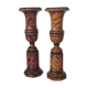 Pair of wooden vasques painted in 20th century elm magnifying glass
