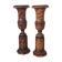 Pair of wooden vasques painted in 20th century elm magnifying glass