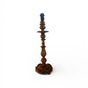 Antique carved wooden lamp 67cm