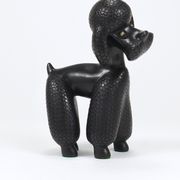 Charming figurine sculpture of a poodle dog by Leopold Anzengruber, Austria, 1950s.