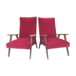 Paire de fauteuils vintage