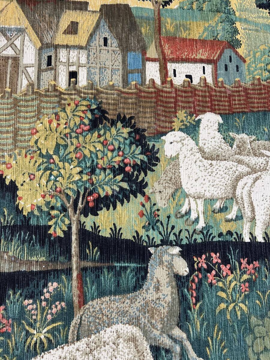 Wall Tapestry, Pastoral Scene, 20th Century