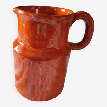 Vase Pichet en grès orange