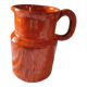 Pitcher vase in orange stoneware