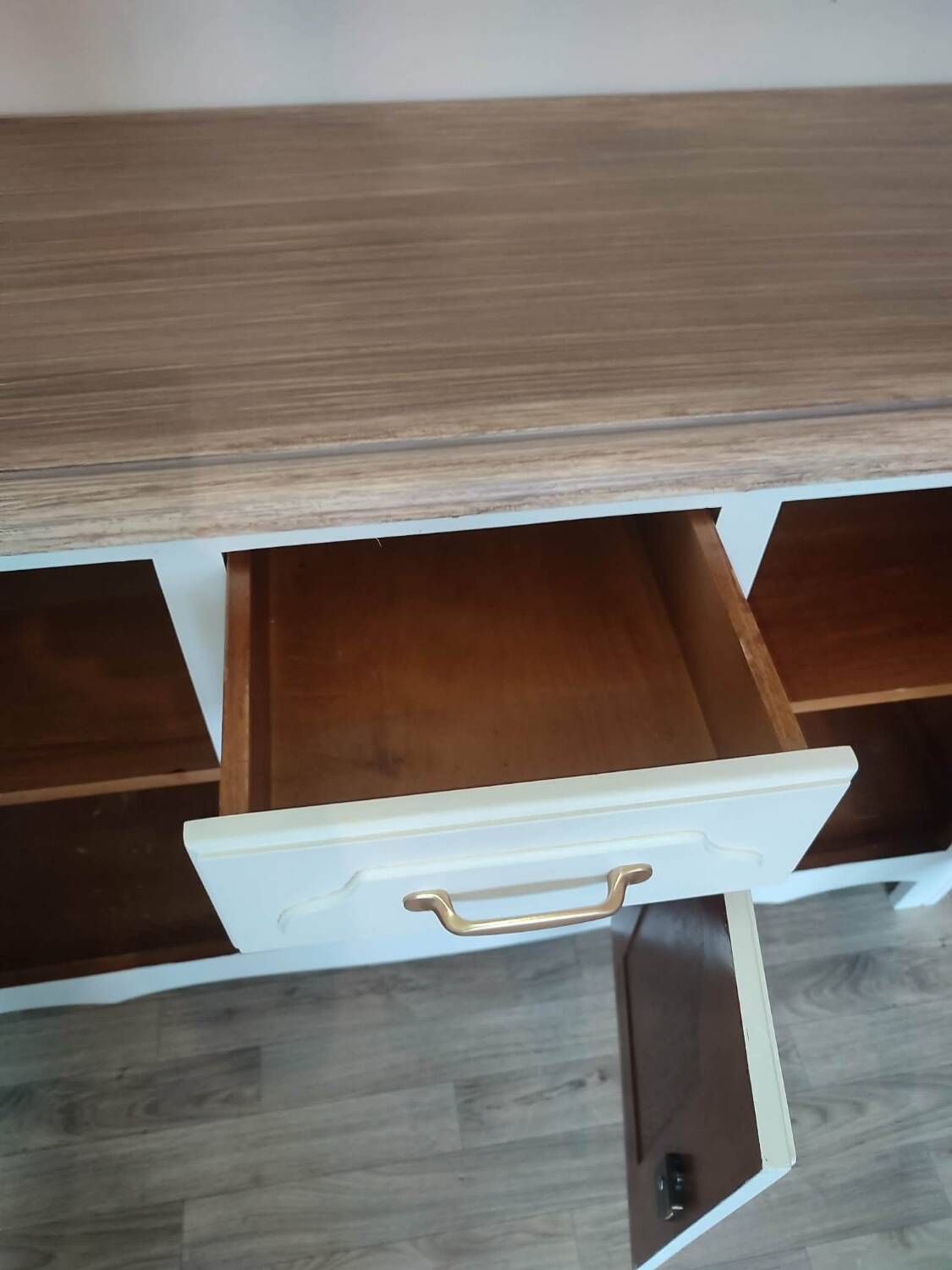 Restored solid wood sideboard