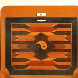 Solid high quality teak art deco secretaire by Gerson’s furniture store, produced in Bangkok, 1930s