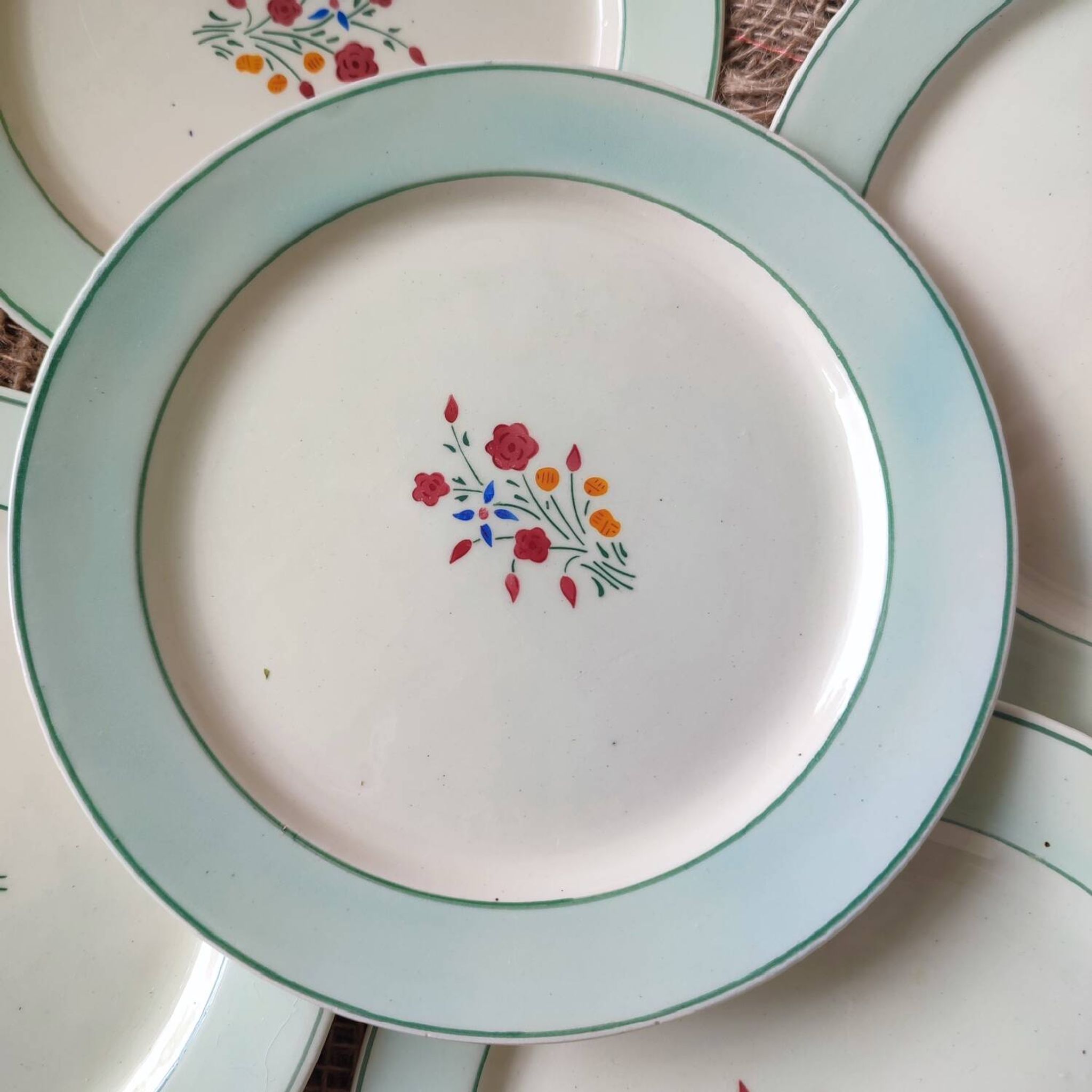 Set of 5 HBCM dessert plates, Marlaine model