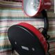 Retro red desk lamp