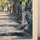 Southern alley, oil on canvas signed