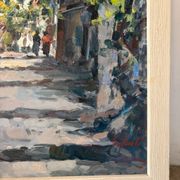 Southern alley, oil on canvas signed