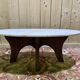 Scandinavian style coffee table in marble and zebrawood